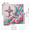 (40*40cm)Cross Rose Dove - Full Round Drill Diamond Painting
