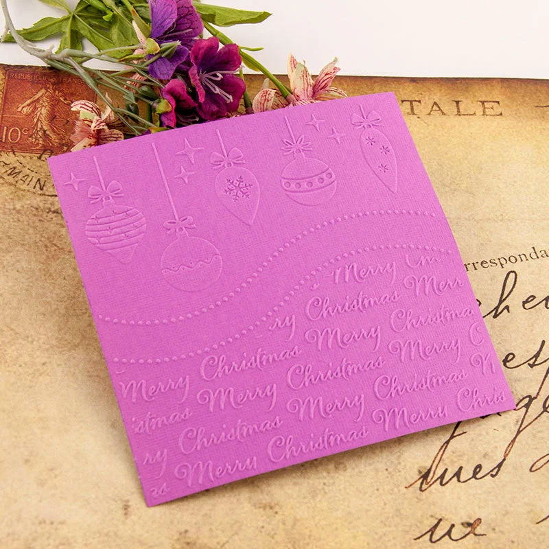 Christmas Pendant DIY Plastic Embossing Folders for DIY Scrapbooking Paper Craft/Card Making Decoration Supplies