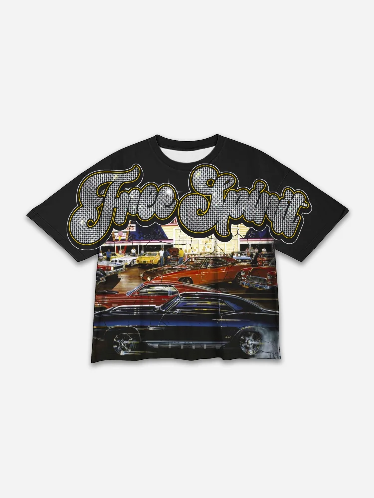 Free Spirit Car Club Vintage Graphic T-shirt