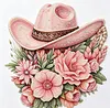 DIY Pearl Painting - Handmade Self - Adhesive Pearls - Pink Cowboy Hat