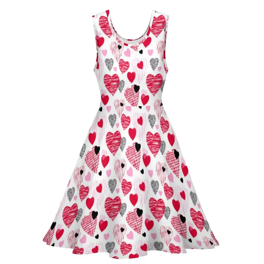 valentine's day a-line dress A-Line Midi Dress with Ruched Detail – Gretachic