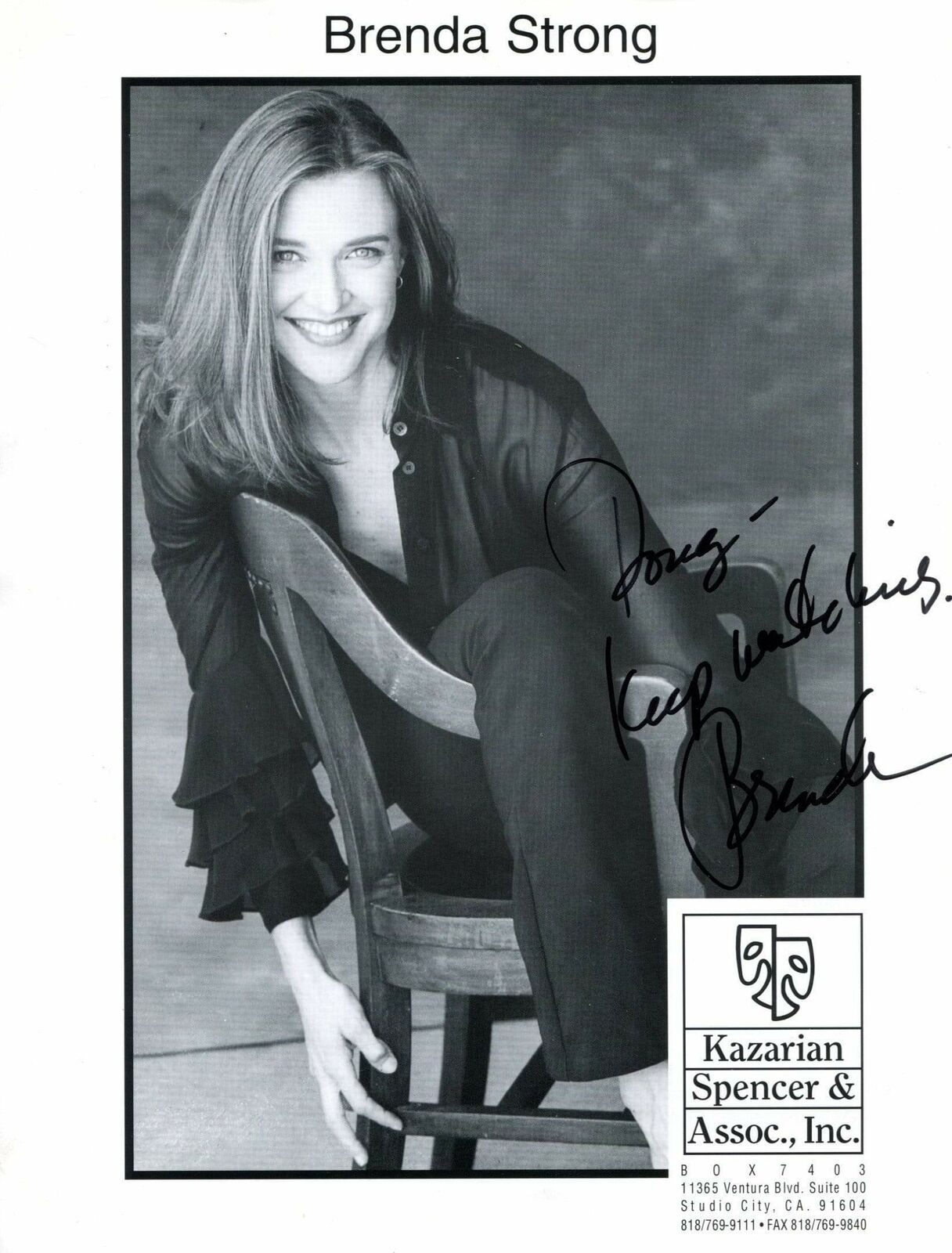 Brenda Strong ACTRESS autograph, signed promo Photo Poster painting