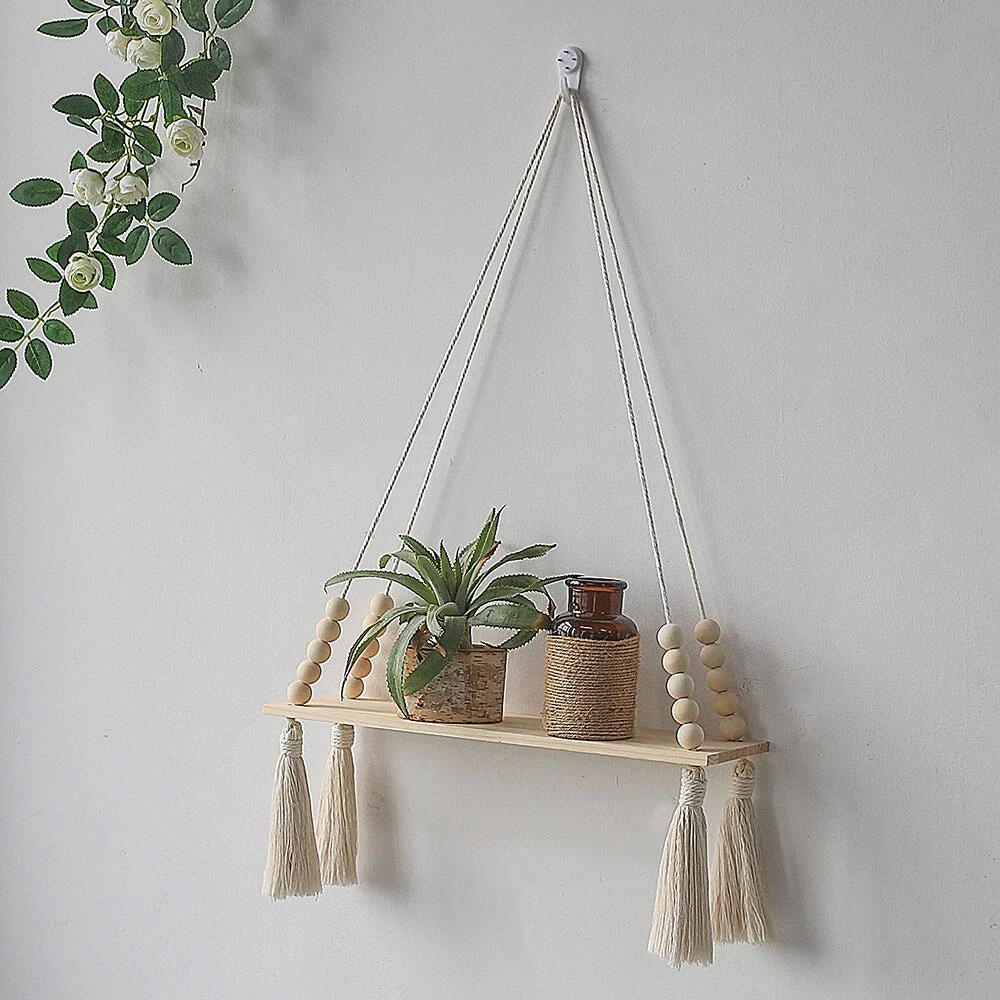 Hanging Shelves For Wall Room Home Decor Macrame Shelf Wall Hanging Floating Shelf For Bedroom Living Room, Bathroom Gift