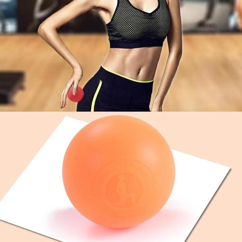 Fascia Ball Muscle Relaxation Yoga Ball Back Massage Silicone Ball, Specification: Flat Orange Ball