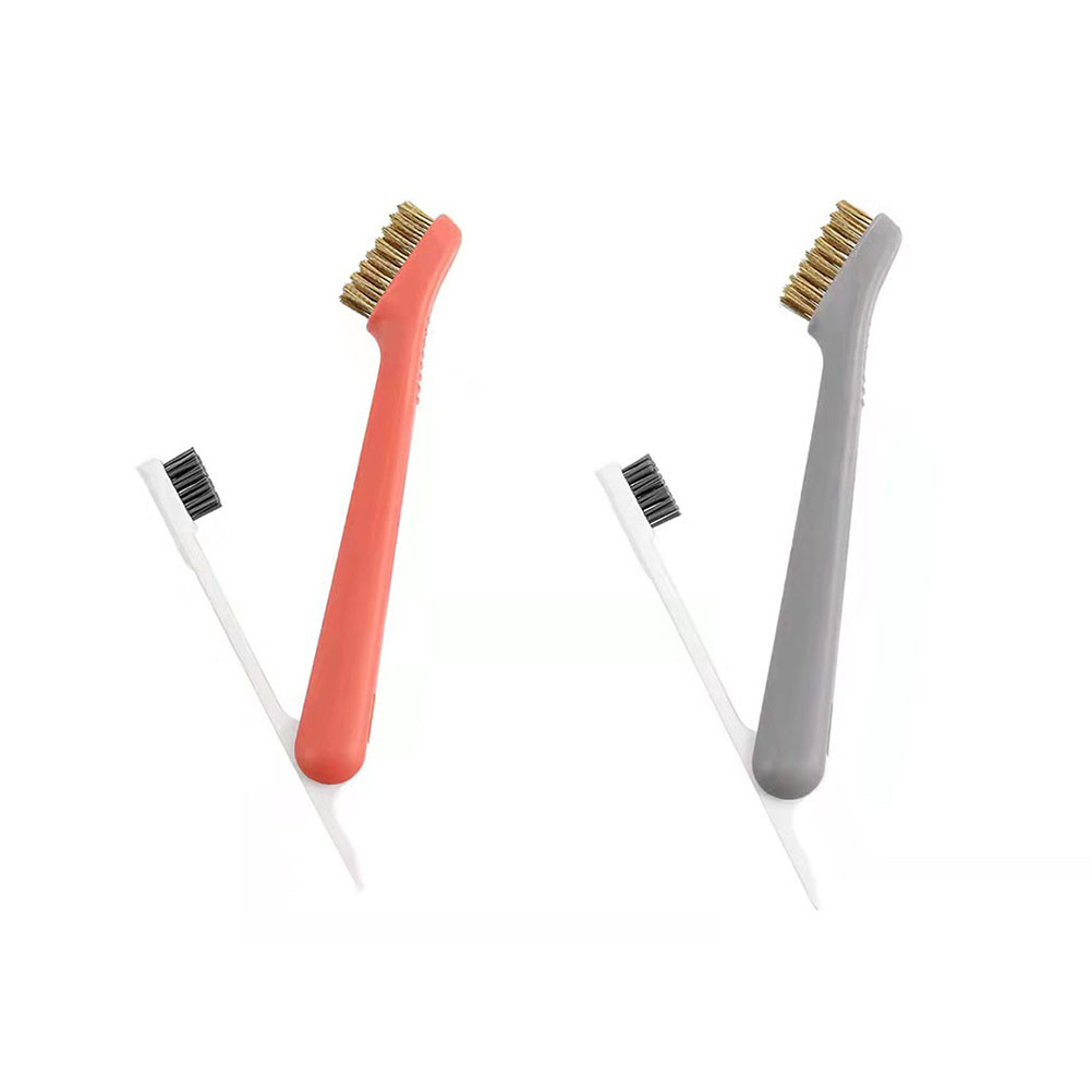 

Multipurpose 2 Head Gas Cooker Cleaner Kitchen Home Stove Cleaning Brush, Orange, 501 Original
