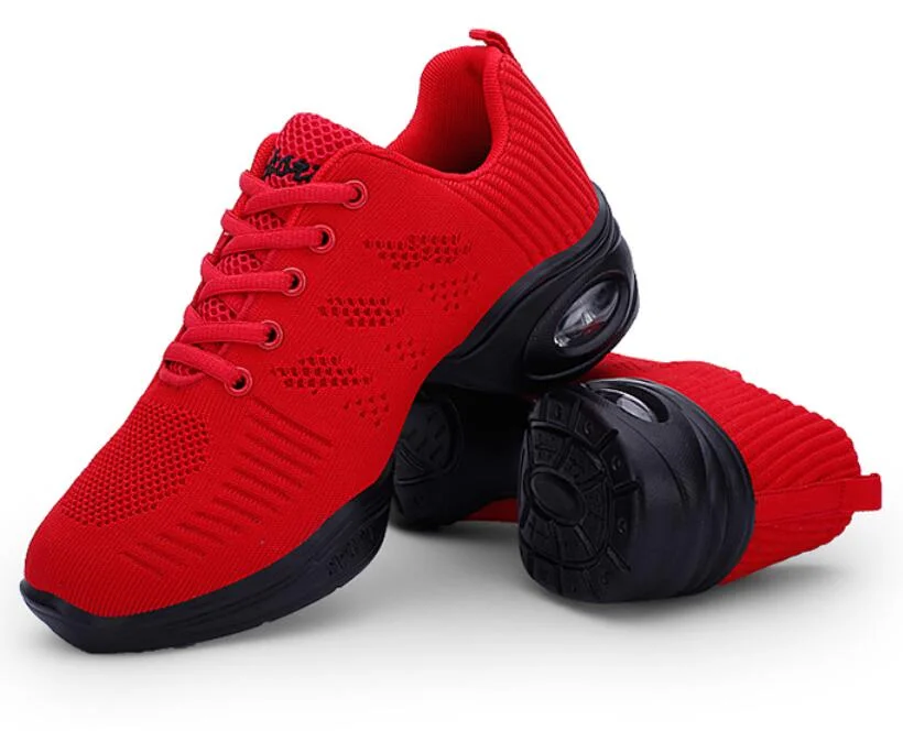 Brand Women Shoes Soft Outsole Woman Breath Jazz Hip Hop Shoes Feature Dance Sneakers Ladies Girl's Modern Jazz Dancing Shoes W3
