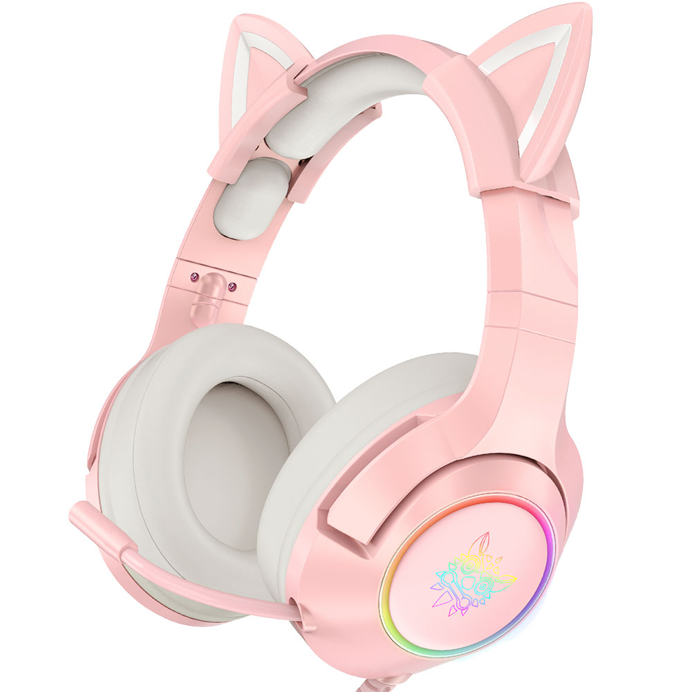 

ONIKUMA K9 Cute Headphones Headset Gamer LED Lights with Microphone for PC, 3.5mm, 501 Original