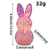 Easter Bunny Night Light 3D Printed LED Cute Rabbit Lamp Lighted Hollow Out Bunny Figurine Easter Gifts Kawaii Room Decor (5PCS)