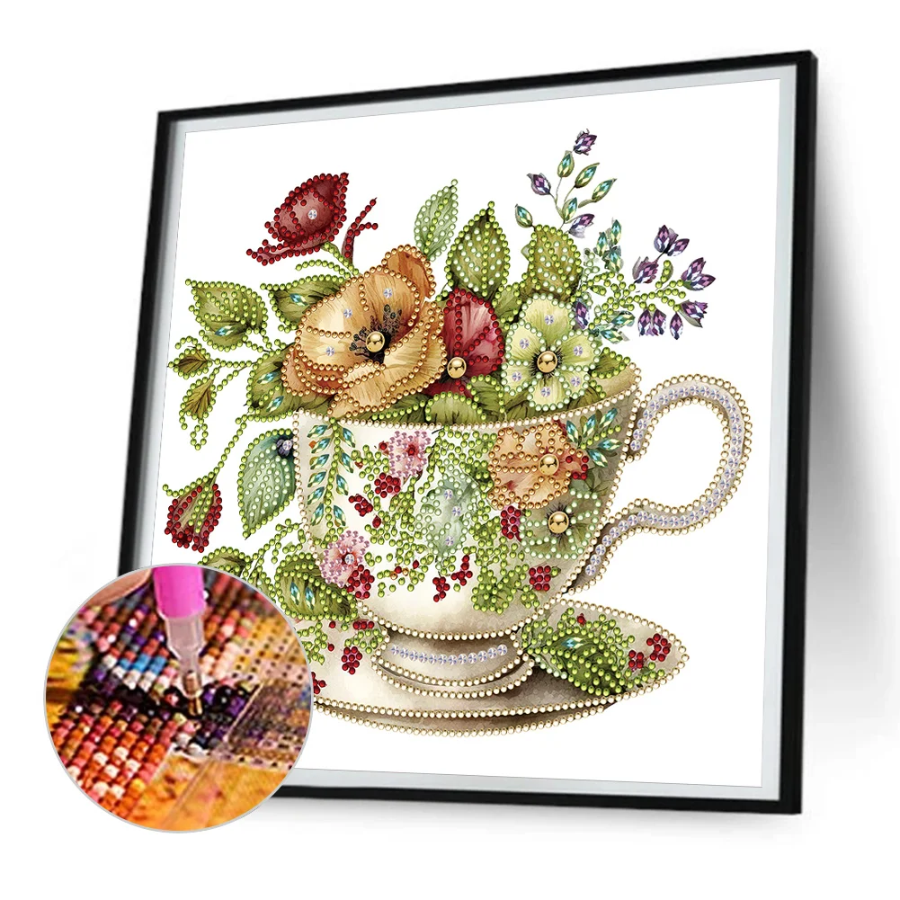 Diamond Painting - Partial Special Shaped Drill - Flower(30*30cm)