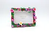Flower DIY Building Block Photo Frame Kit,Creative Handmade Assembled Photo Frame Handmade Craft Gift Home Tabletop Display Decor