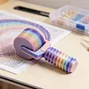 Diamond Art Roller Tools and Accessories for Rhinestone Embroidery with 10 Ridges Diamond Art Roller Straightener for Craft Lover Beginners (Purple Gradient)