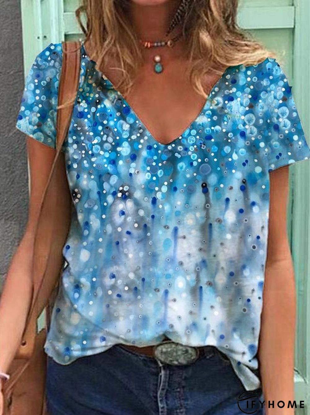 Ombre/tie-Dye Casual T-shirt | IFYHOME