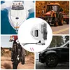 12V Stainless Steel Ships Horn with Base Bracket Marine Snail Electric Horns Waterproof Super Loud Car Horns for Speedboat Sailboats Yachts Car