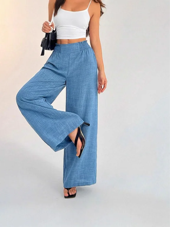 Nigikala Nigikala Loosely-Broadly Bagging Rubber-Legged Casual Trousers In Autumn 2025