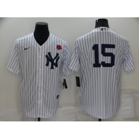 Men's New York Yankees #15 Thurman Munson White Cool Base Stitched Baseball Jersey Z989