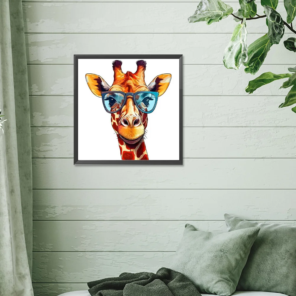 Diamond Painting - Full Round Drill - Giraffe(Canvas|30*30cm)