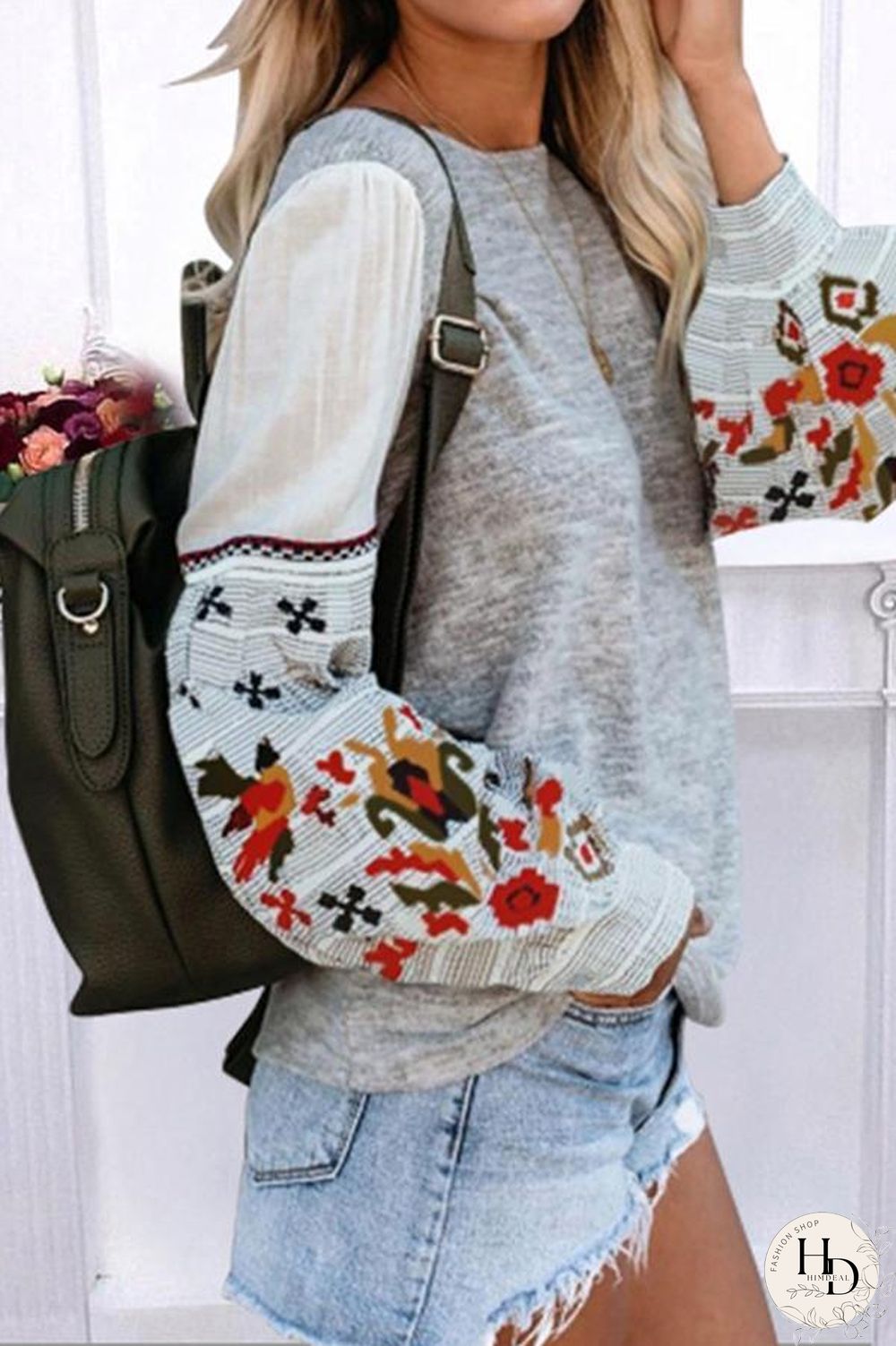 Round Neck Long Sleeve T-shirt P14433