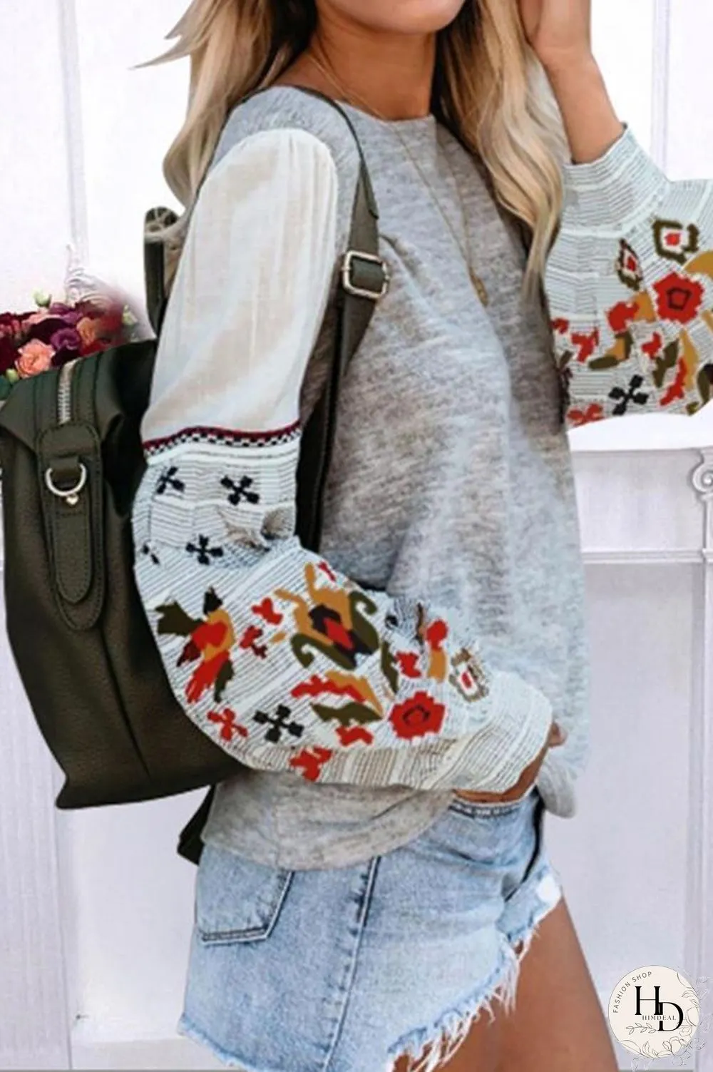 Round Neck Long Sleeve T-shirt P14433