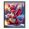 Red Dragon-11CT Stamped Cross Stitch 40*50cm/15.75*19.69in