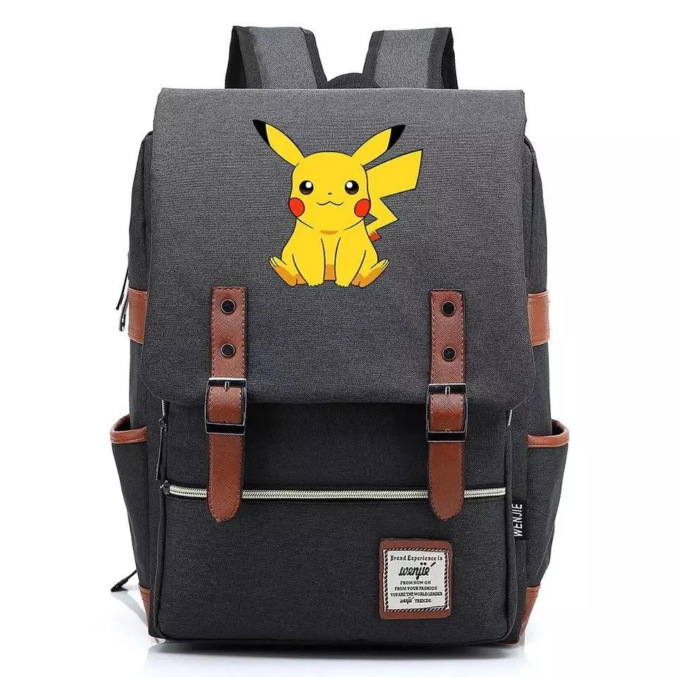 Buzzdaisy Pokemon Pikachu Canvas Travel Backpack School Notebook Bag