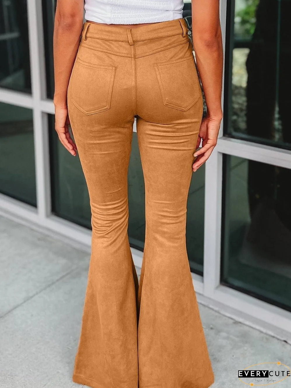 Warm Suede Flare Pants
