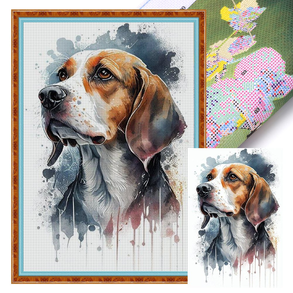 Dog Full 11CT Pre-stamped Canvas(40*60cm) Cross Stitch
