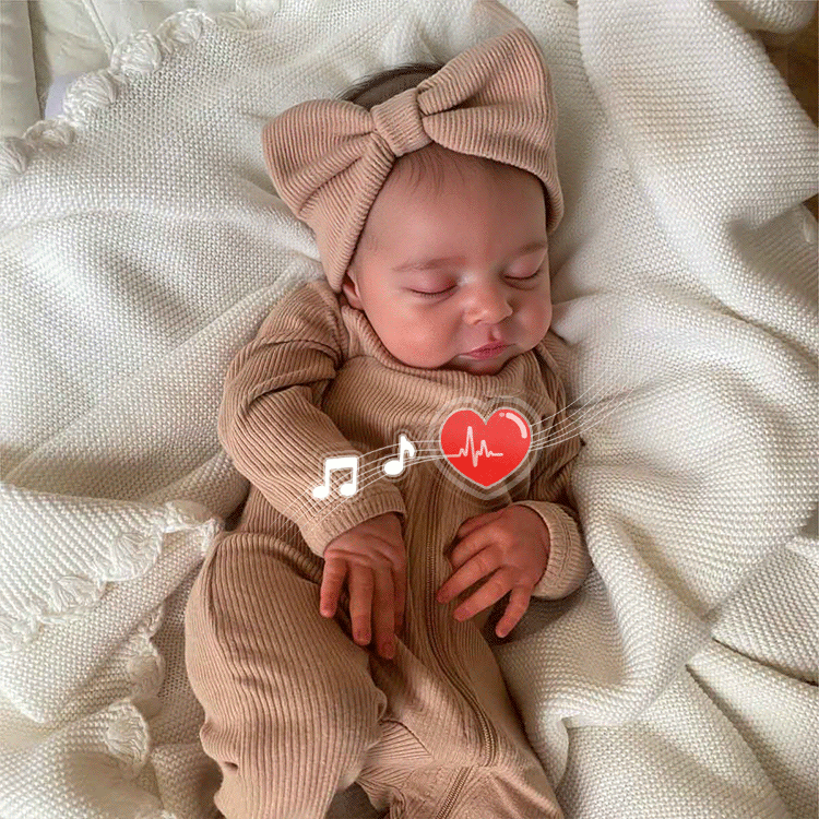 20" Reborn Asleep Baby Girl Simuni Real Lifelike Silicone Vinyl Body Reborn Doll, Looks Really Cute