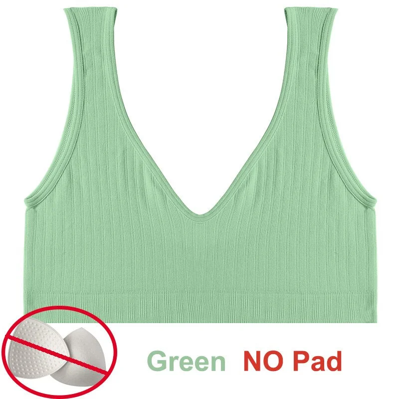 Women Crop Top Sexy Push Up Brassiere Tube Tops Seamless Bra Tank Top Bralette Lingerie for Female Underwear Backless Intimates