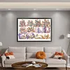 uk.everydayedeals (Limited Stock)Cross Stitch - 11ct Stamped - Animaux et livres (90*67cm)