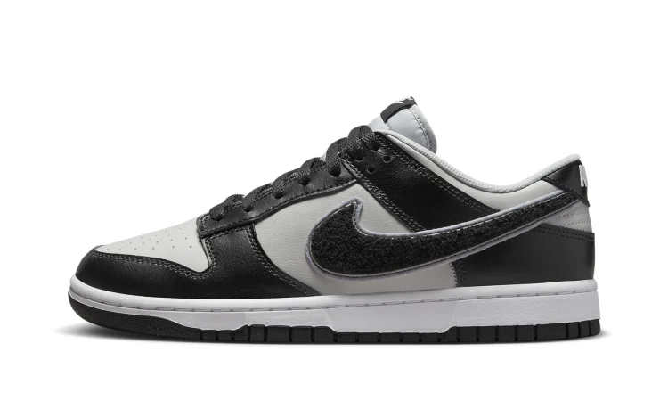 DUNK LOW "Chenille Swoosh Black Grey"