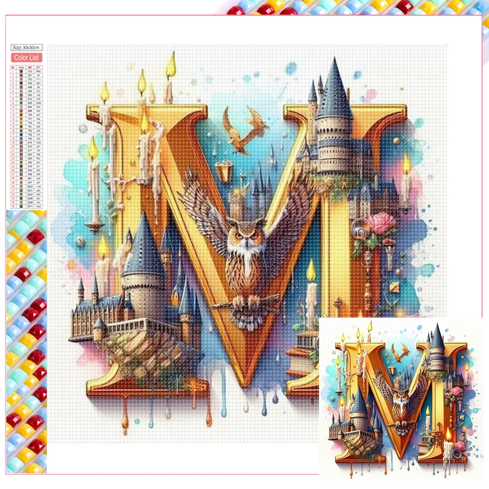 Diamond Painting - Full Square Drill - Harry Potter Letters(Canvas|35*35cm)