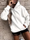 Solid Long Sleeve Warm Hoodies&Sweatshirts Tops