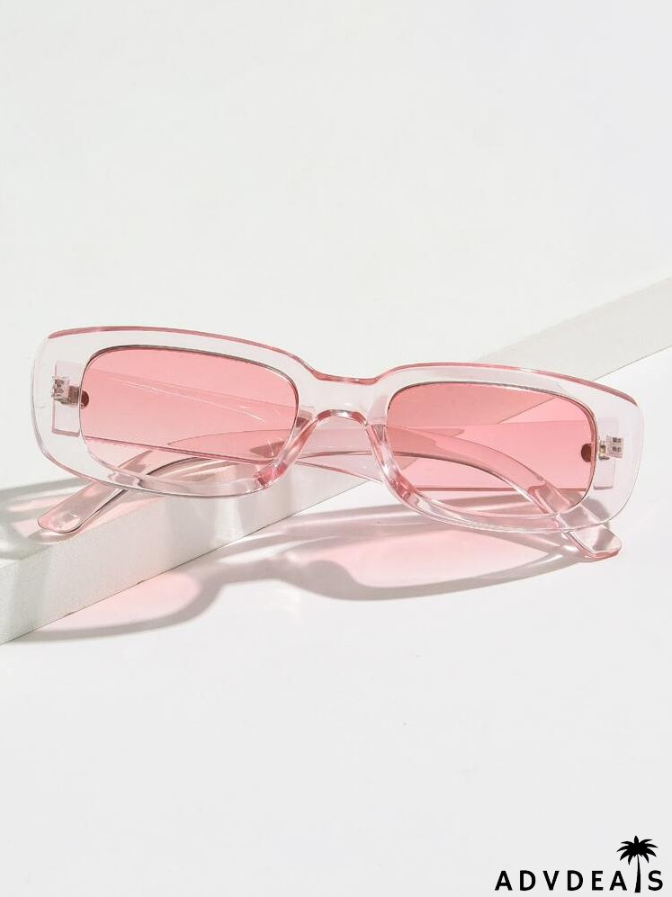 Clear Frame Tinted Lens Sunglasses