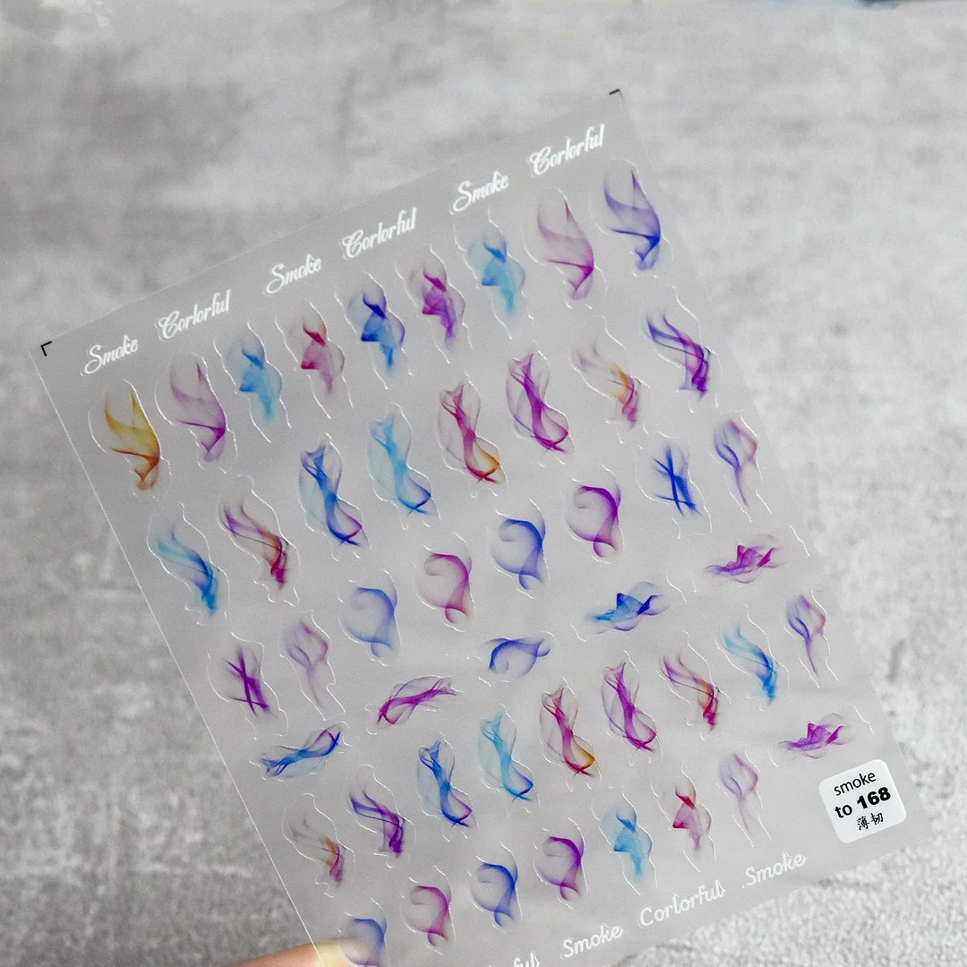 Smoke Stickers For Nail Foil Japanese Stickers Nail Decals Designer Adhesive Nails Fashion Manicure Sticker The New High Quality