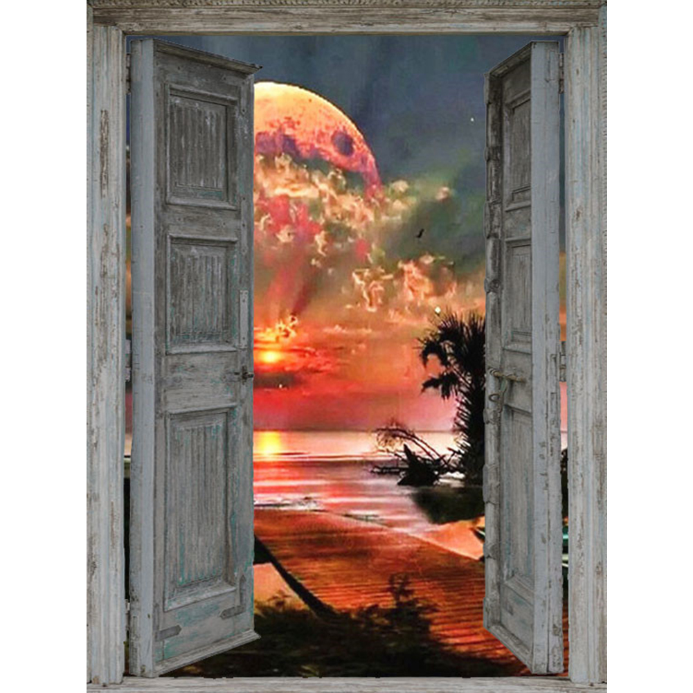 

Door Sea Moon - Round Drill Diamond Painting - 30*40CM, 501 Original