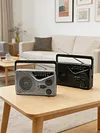 FM/AM/SW Radio Built in Speakers Portable Radio with Earphone Jack & Antenna Battery Or Mains Powered for Home Outdoor Travel Emergency