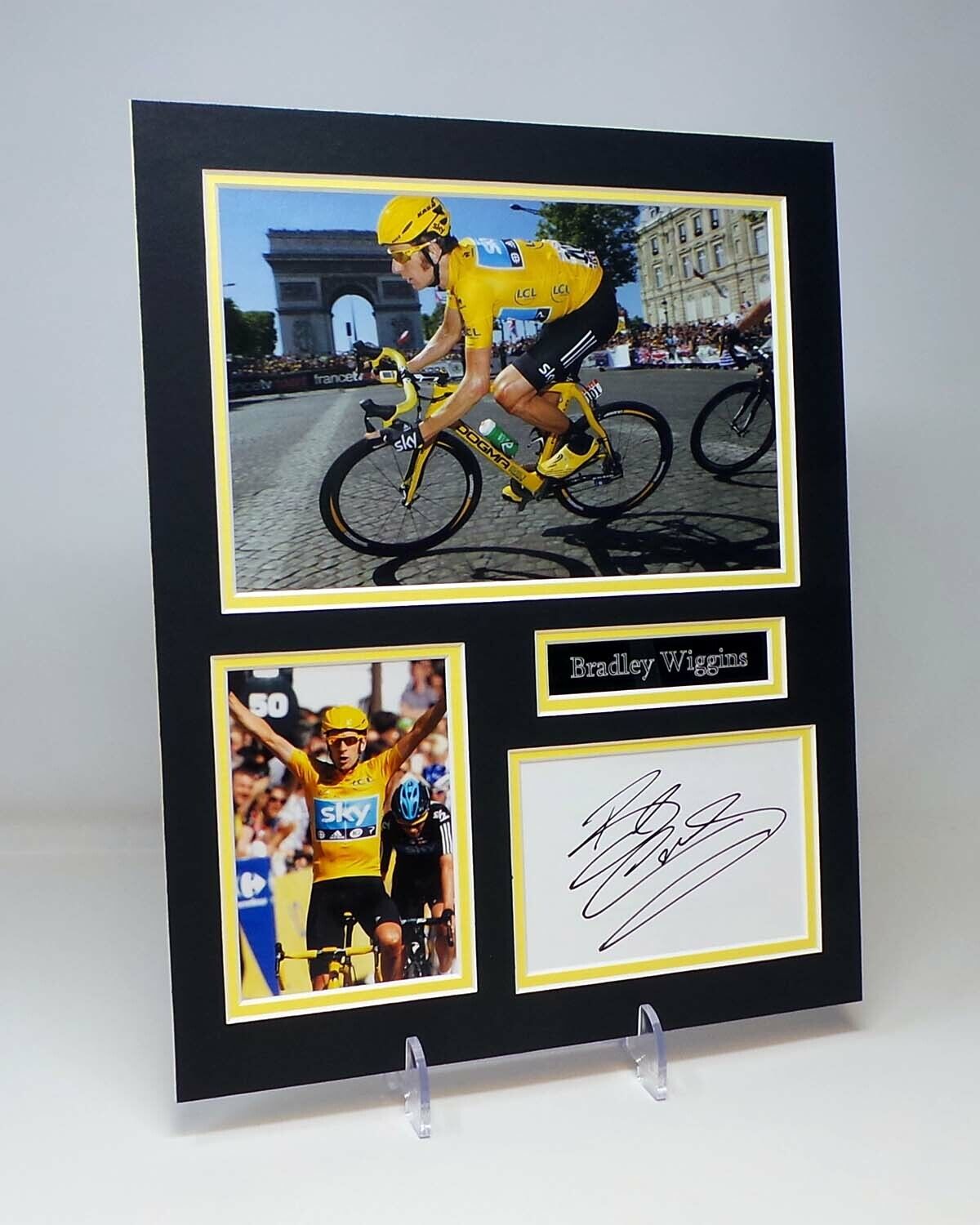 Bradley WIGGINS Signed Mounted Photo Poster painting Display AFTAL RD COA Tour de France Winner