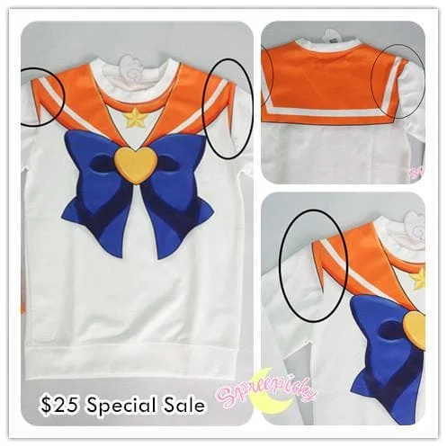 [Special Sale] [Spree Picky Design] Super Sailor Venus Defective Printing Sweatershirt SP151646