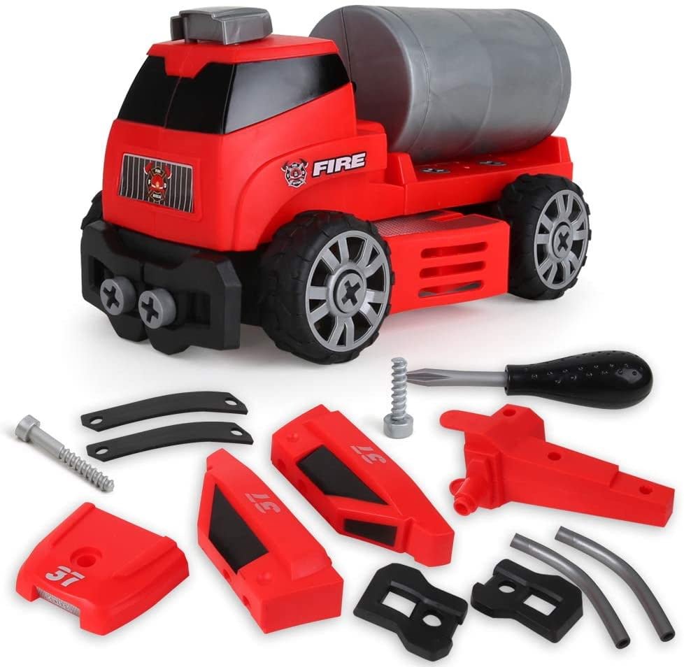 6-in-1 DIY Take Apart Fire Rescue Vehicles Models Car Toys