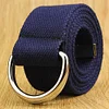 Double D Ring Metal Buckle Belt Punk Canvas Belt
