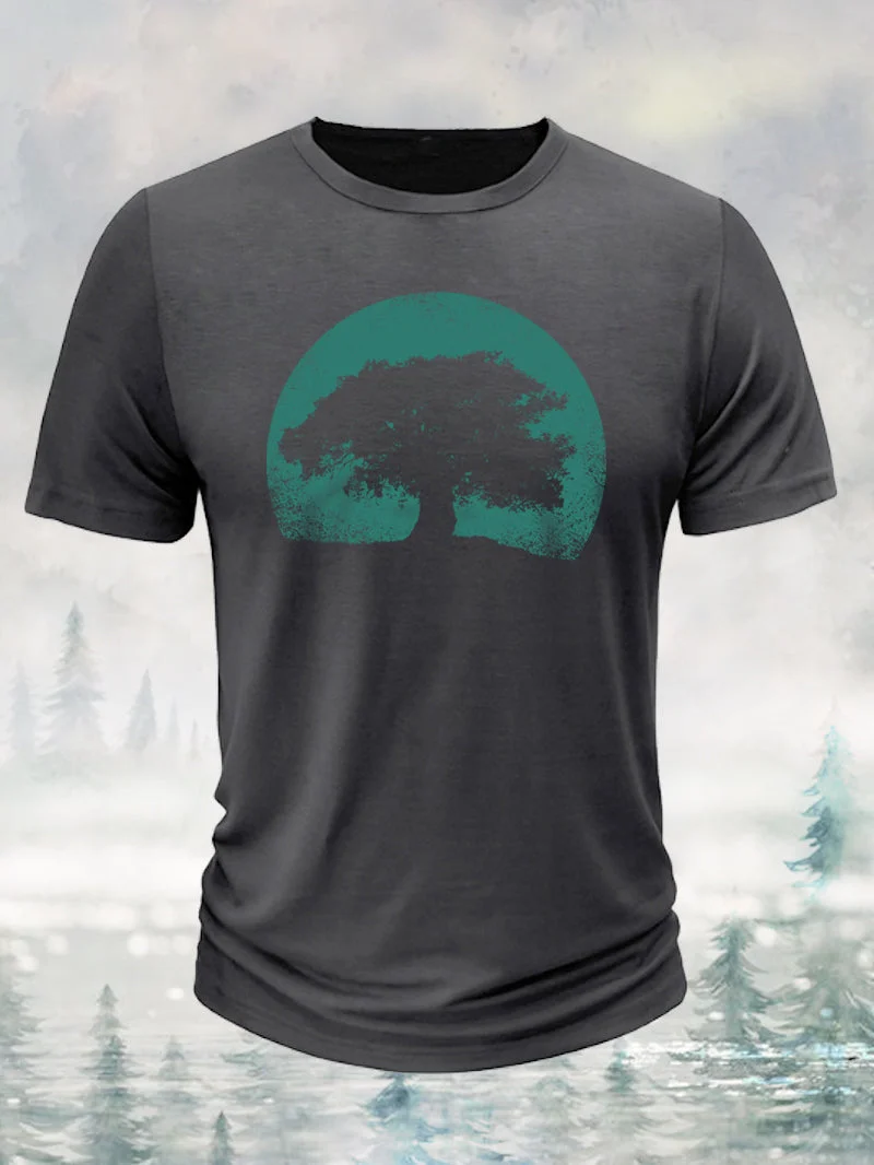 Men's Outdoor Cyan Wild Pine Short-Sleeved Shirt in  mildstyles