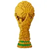 Sports Football Ball Building Kits Creativity Soccer and Cup Building Block Set Mini Collectible Peripheral Bricks Birthday Gift For Teens & Adults (trophy)