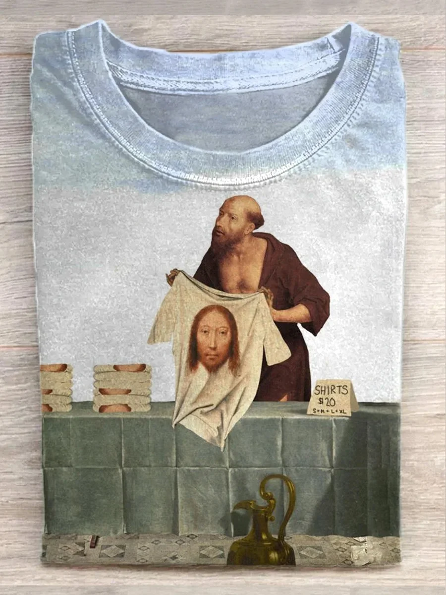 Eagerlys  Jesus Illustration Art Print T-shirt Eagerlys