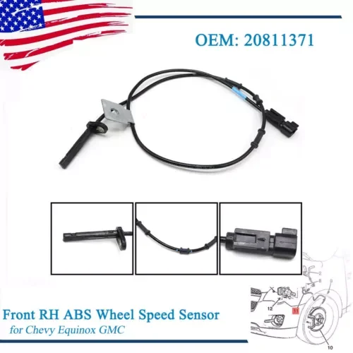Dronehint Front Right Passenger Side ABS Wheel Speed Sensor 20811371 for Chevy Equinox GMC (For: GMC) Parts