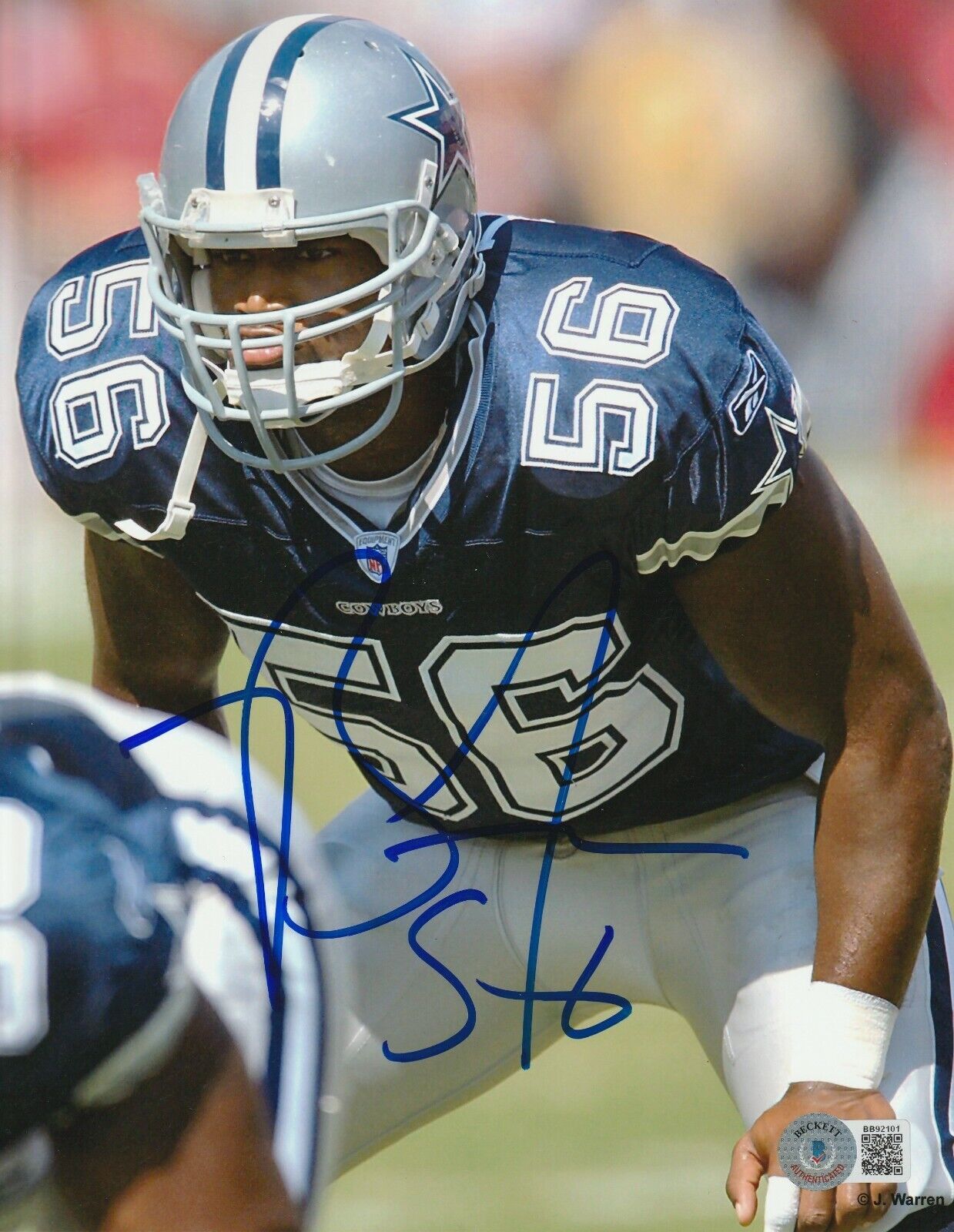 BRADIE JAMES Signed Dallas COWBOYS 8x10 Photo Poster painting w/ Beckett COA (BAS)