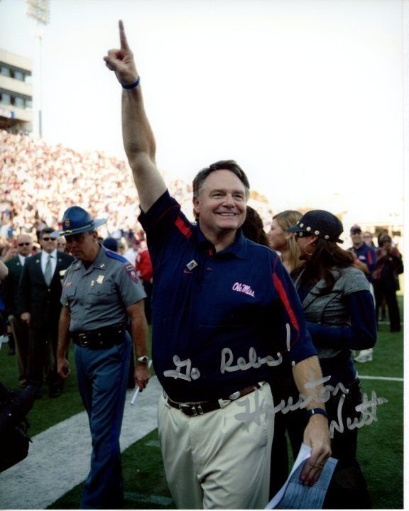 HOUSTON NUTT Signed Autographed SEC UNIVERSITY OF MISSISSIPPI OLE MISS Photo Poster painting