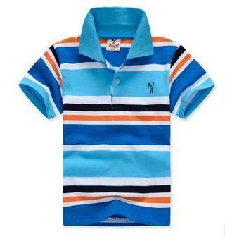 2-7yrs Baby Boys New 2021 Summer Clothes Children Clothing Kids Cotton Shirts High quality Stripe Boys Shirts