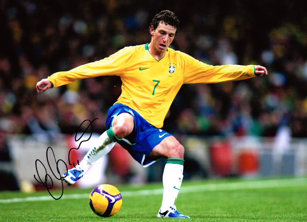 ELANO Signed Authentic Autograph 16x12 Photo Poster painting AFTAL COA Brazil & Santos Player