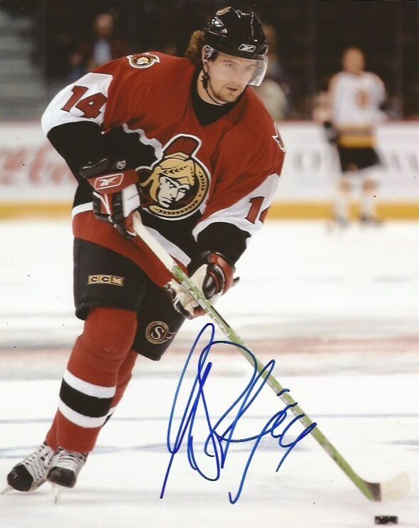 Ottawa Senators Andrej Meszaros Signed Autographed 8x10 NHL Photo Poster painting COA