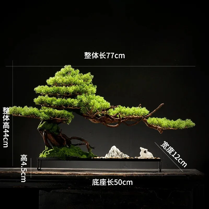 Athvotar Welcome Pine Bonsai Artificial Green Plant, Potted Landscape, Home Porch, Living Room, Office Pines, Soft Decoration